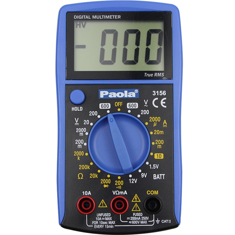 [苏宁自营]保拉(Paola)工具 数字数显万用表 万能表 3156