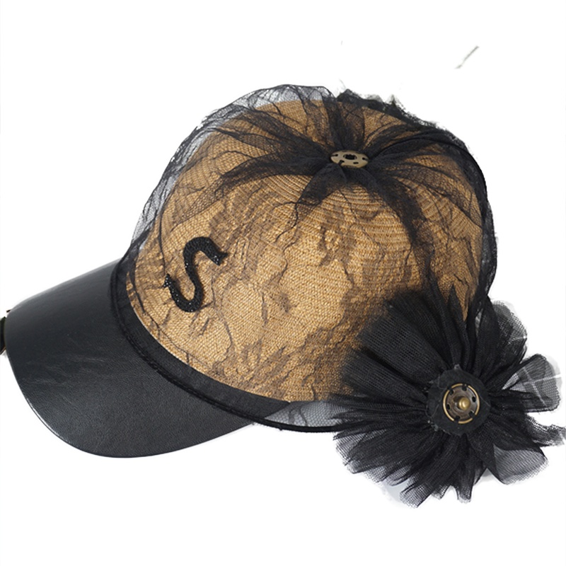 AISE V DOUCE时尚网纱装饰纸辫草帽棒球帽