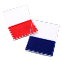 齐齐心印台快干印台印泥 印油 办公文具 财务会计用品 蓝色方形印台B3720/12个