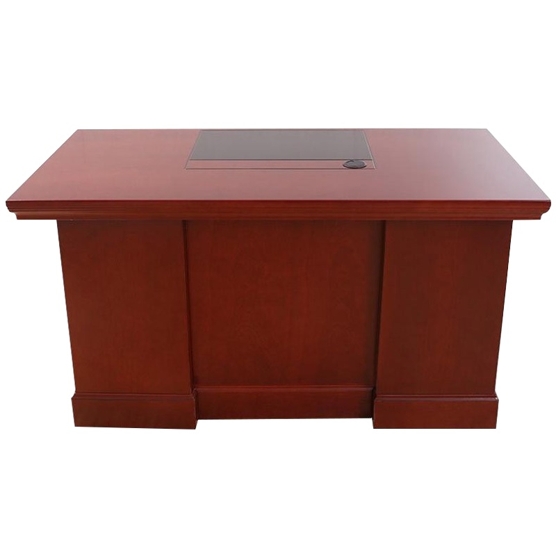 创世人 现代中式木质人造板油漆办公桌实木会议椅办公椅接待椅桌椅组合套装