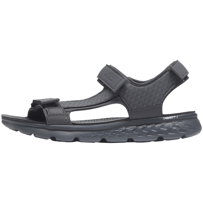 【自营】Skechers斯凯奇男凉鞋ON THE GO轻便魔术贴沙滩鞋54265 54265/CHAR炭灰色