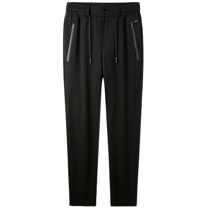 妖艺夏季冰丝网眼男士裤子弹力加肥加大休闲裤男丝滑弹力直筒裤 男901