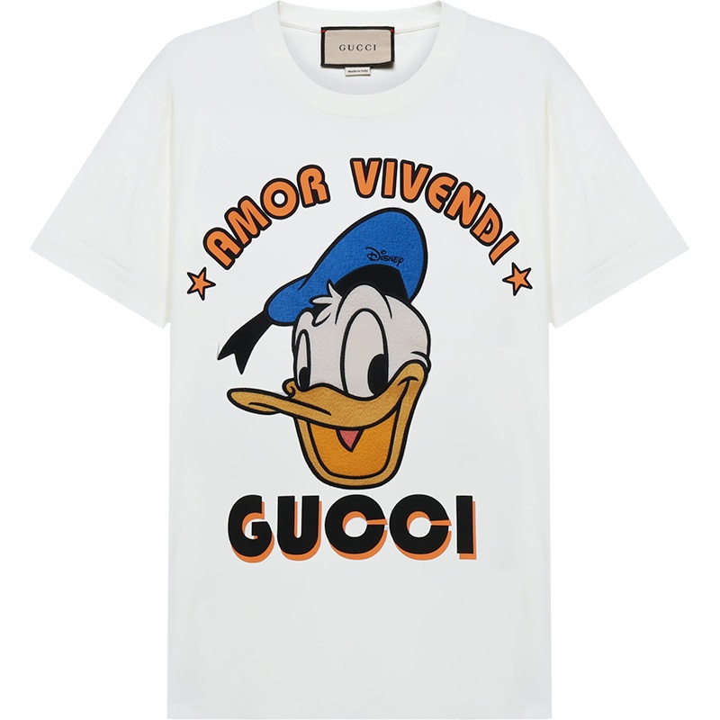 古驰 GUCCI 女士棉质超大造型圆领短袖T恤615044 XJDBJ