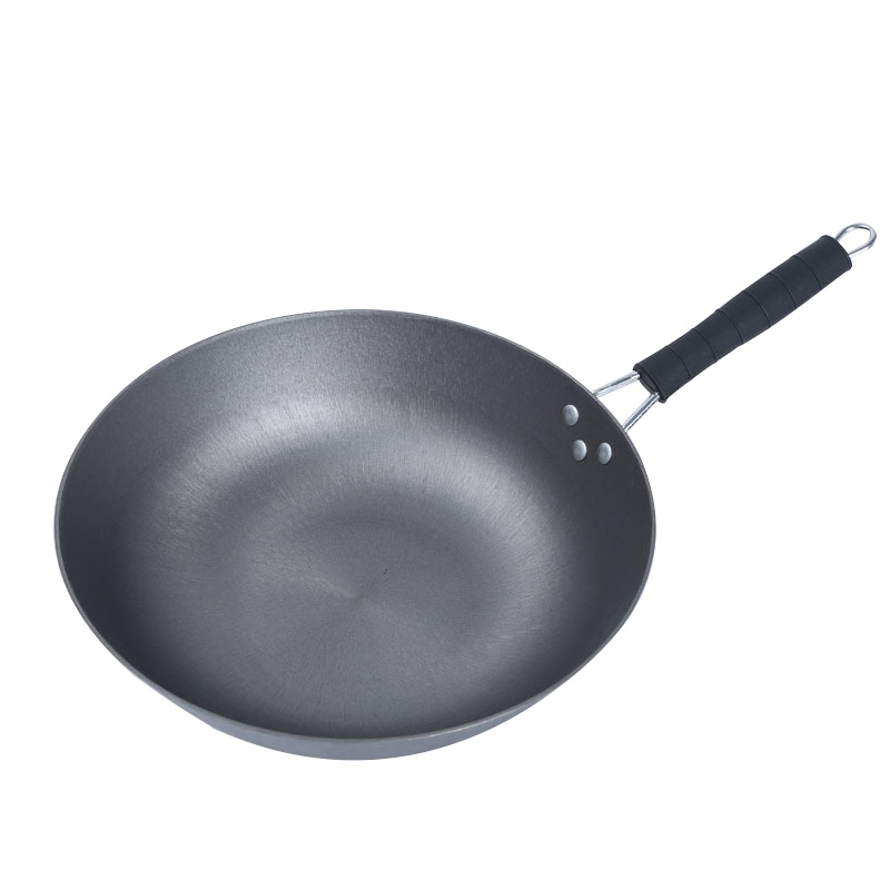 乐创 (lecon)商用无涂层铸铁炒锅 LC-CG36