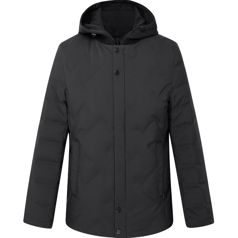 HODO红豆男装 男士羽绒服 2019冬季新款可脱卸帽领简约舒适短款羽绒服外套男