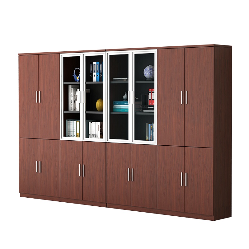 欧宝美公家具办公柜文件柜书柜资料柜铝框玻璃门展示柜档案柜板式书柜每一门(两门起拍)