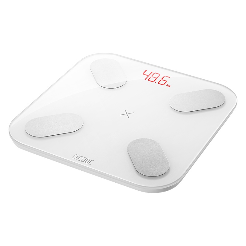 有品picooc Big智能体脂秤 家用电子秤 精准脂肪秤 减脂健身方案 玻璃面板大秤面 支持APP智能曲线体重秤白色