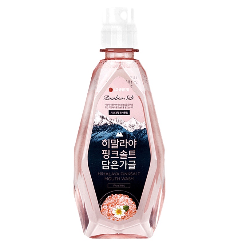 LG竹盐 喜马拉雅粉盐漱口水320ml 韩国原装进口 冰澈薄荷
