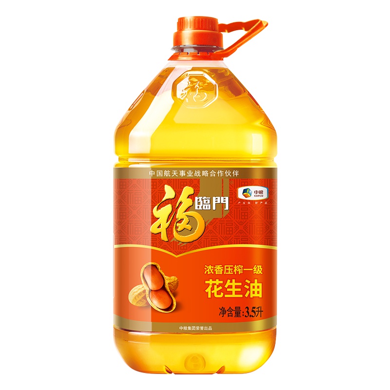 [中粮我买网]福临门浓香压榨一级花生油3.5L 新老包装随机发