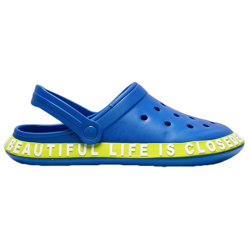 羊骑士男鞋亲子款2021年新款洞洞鞋踩屎感拖鞋男防水防滑搞怪一脚蹬创意椰子胖胖潮鞋两穿凉鞋