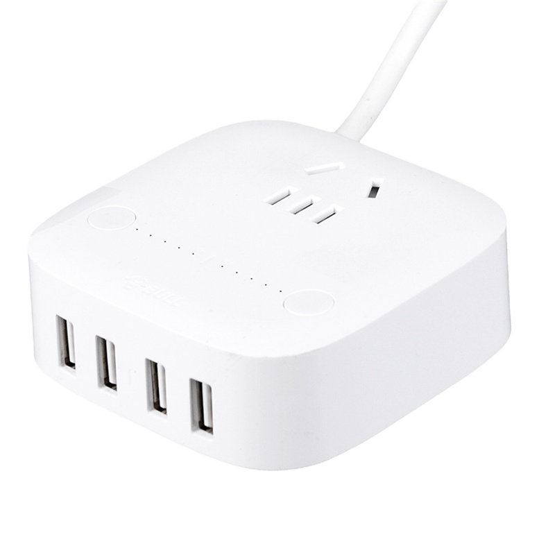 公牛(bull) GN-U201N/防过充4位USB转换器1.5米(2个装)