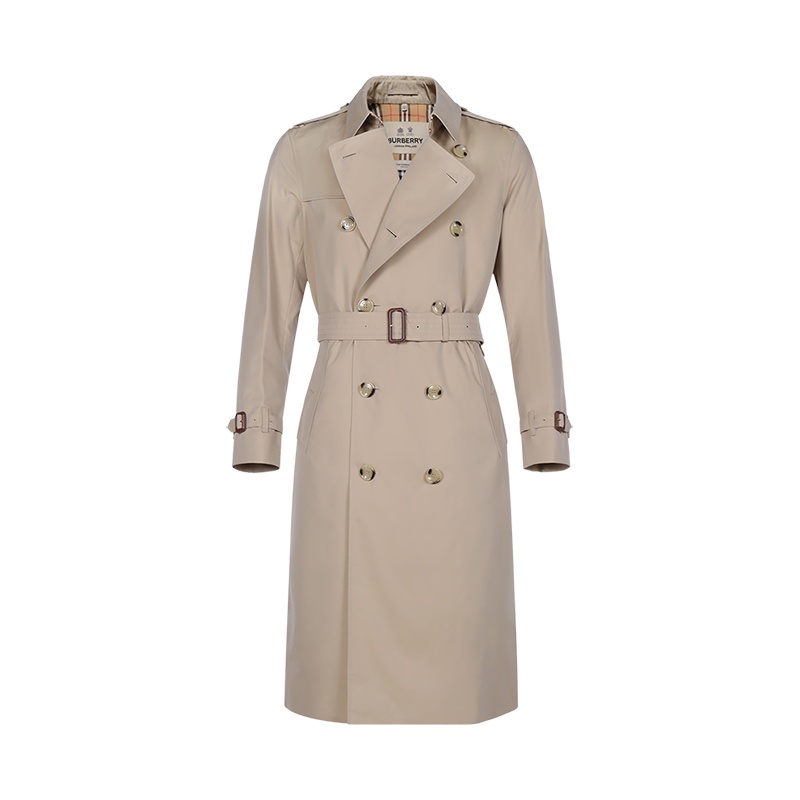 博柏利 BURBERRY 男款 棉质 肯辛顿版型长款风衣外套80458611