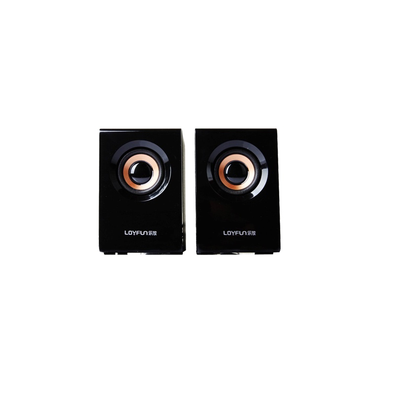 乐放(LOYFUN) M10 加强(线控版) USB(全木质)多媒体音箱/笔记本/台式机/平板/手机全兼容(黑色)