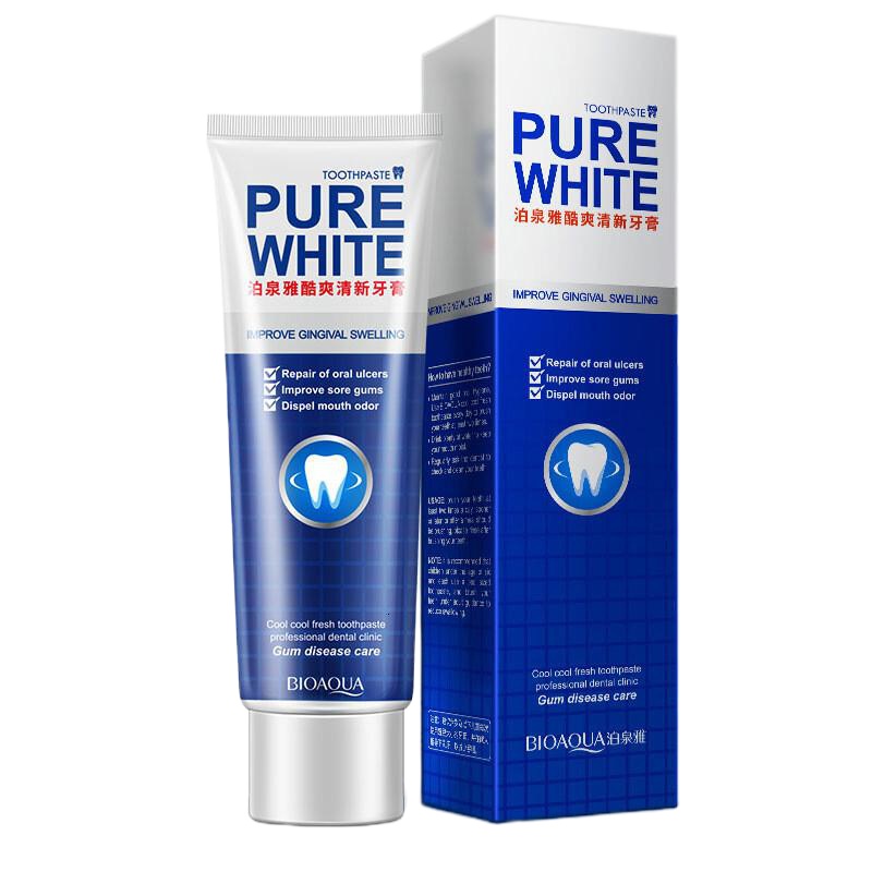 泊泉雅 牙膏 薄荷冰爽牙膏个人护理 口腔洁净牙膏家庭装9.9免运费