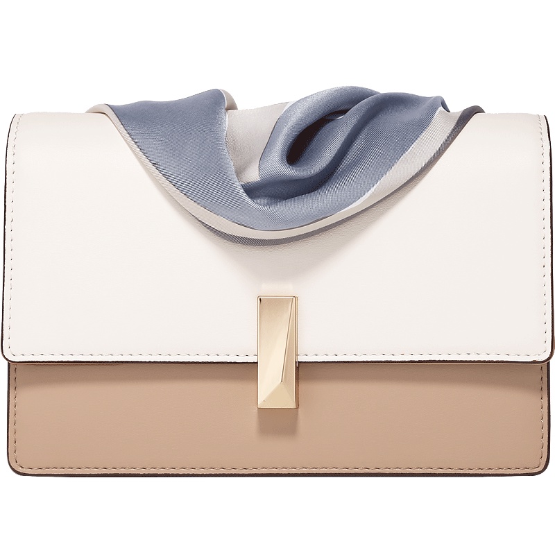 仙女范十足|丝巾百搭撞色单肩小方包女