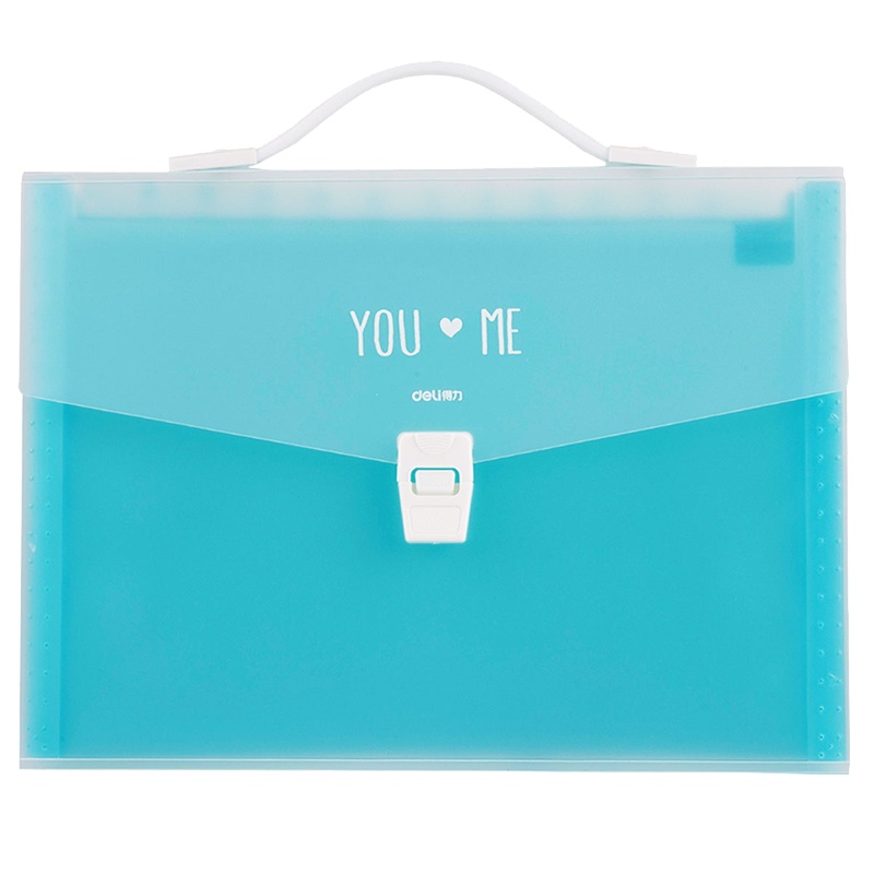 得力风琴包A4学生用多层文件夹袋手提卷子分类收纳盒女试卷夹多功能大容量透明高中生插页资料册分页5288LV