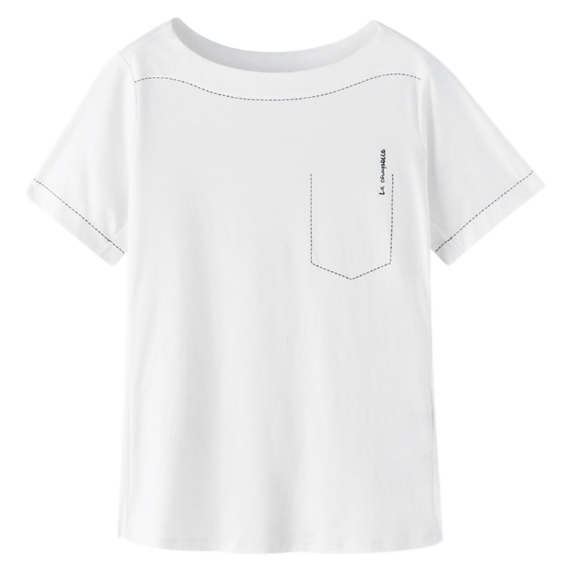 拉夏贝尔韩版纯棉短袖T恤女新款夏装休闲少女情侣装网红上衣