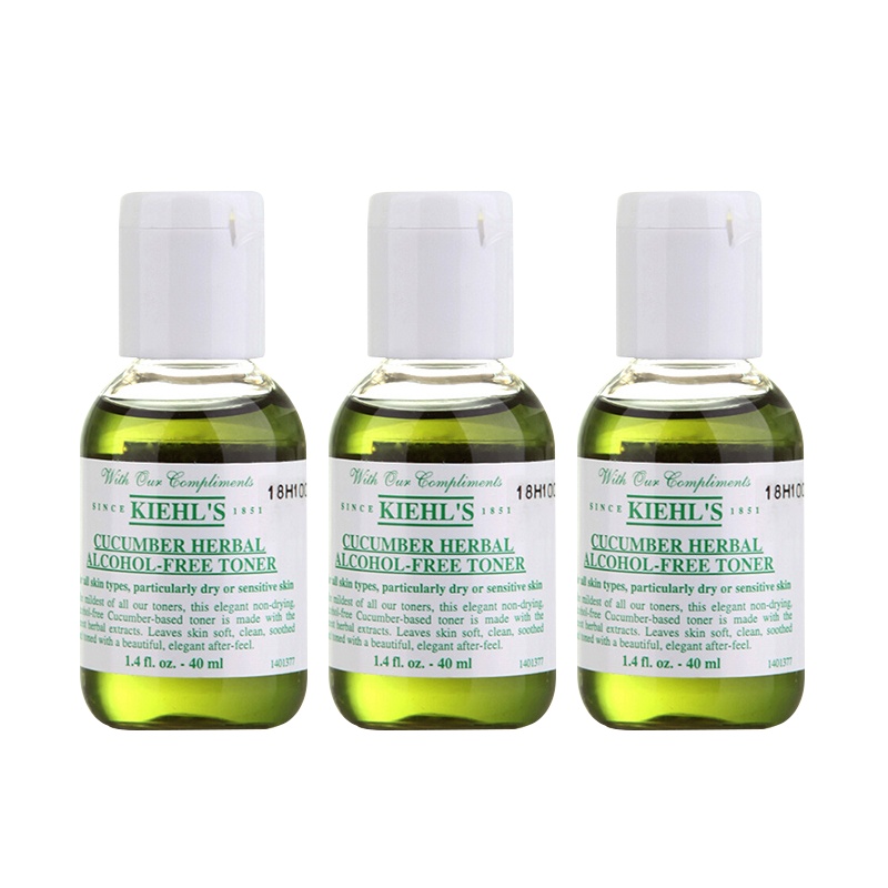【国内专柜版·中小样】科颜氏(Kiehl's)黄瓜爽肤水40ml*3