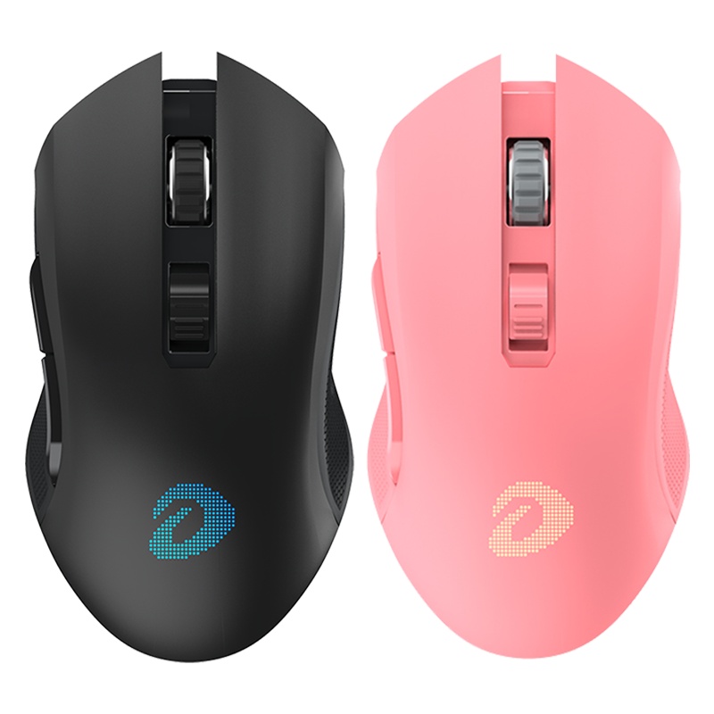 达尔优EM905有线无线双模游戏鼠标牧马人2代可充电英雄电竞吃鸡宏编程机械粉色可爱男女生lol学生党装备台式电脑笔记本