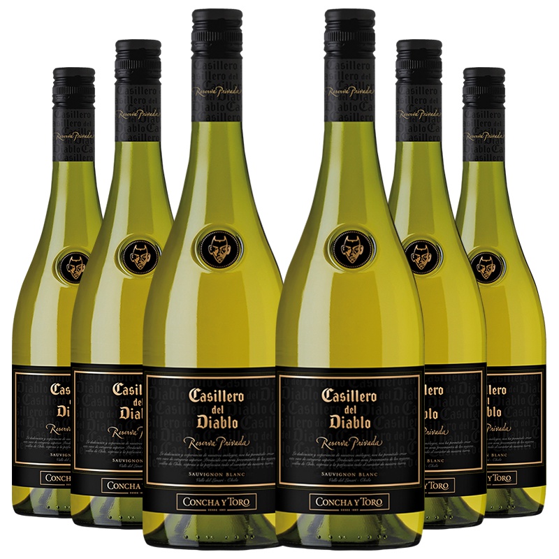 智利原瓶进口红魔鬼(Casillero del Diablo)珍酿苏维翁干白葡萄酒 750ml*6整箱装