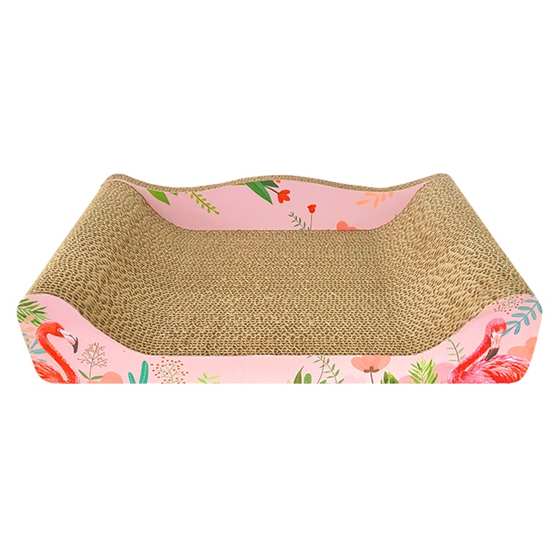 得酷(DEKU) 沙发猫抓板 猫床磨爪板 盆立式瓦楞纸猫爪窝 磨爪器 防抓贵妃椅沙发 猫咪玩具 宠物玩具