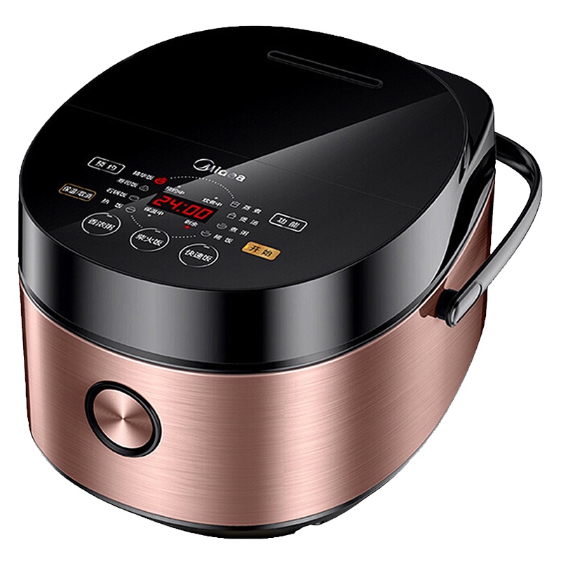 美的MB-FB40Easy501电饭煲 4L匠铜圆灶釜 底盘加热 预约功能 涡轮排气 不粘涂层内胆