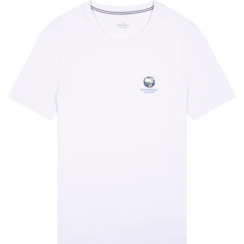 柒牌男装21夏季圆领半袖时尚透气冰氧吧清爽肤男士弹力短袖T恤