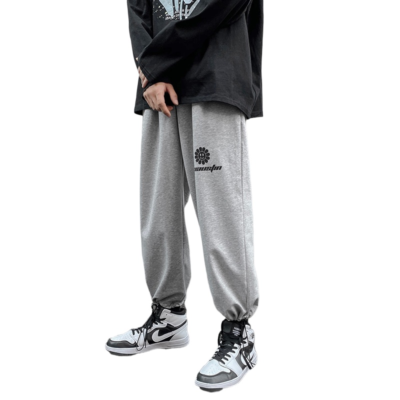 茜靓CHYLLIRN男士加绒加厚休闲运动裤宽松秋冬季青少年韩版潮流哈伦卫衣裤子男