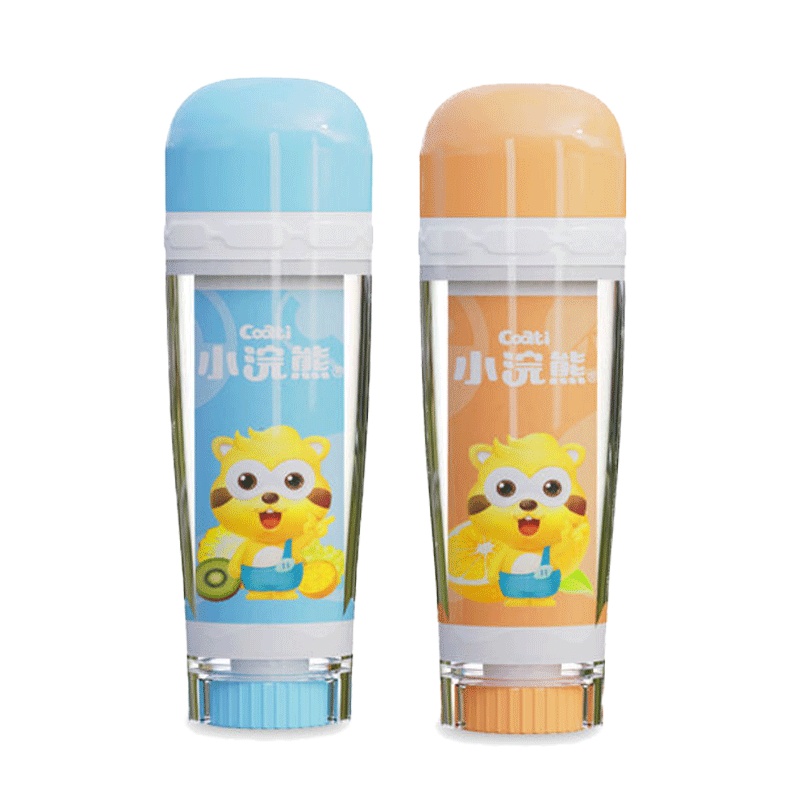 小浣熊(Coati) 婴幼儿童润唇膏清凉薄荷水果味宝宝滋润保湿护唇膏2支正品