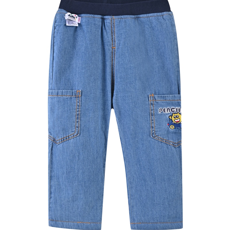 [2折价:29元]铅笔俱乐部童装男小童加厚棉长裤儿童牛仔裤加绒裤子2022秋冬新款