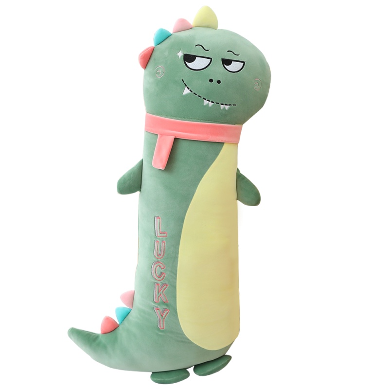 鸱吻恐龙毛绒玩具ins网红抱枕可爱布娃娃睡觉女孩生日礼物送闺蜜女友(90cm 绿色 抱枕)