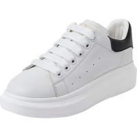 百田森新款麦昆厚底小白鞋女真皮网红增高牛皮百搭板鞋休闲鞋