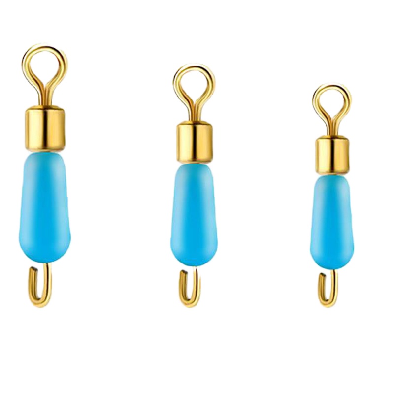 硅胶快速子线夹防缠开口八字环子线连接器渔具钓鱼垂钓小配件装备 蓝色硅胶款【大号】 50枚【装】98%人的选择