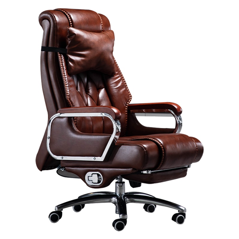 创世人 办公家具老板椅办公椅真皮大班椅可躺电脑椅家用转椅商务办公椅按摩座椅