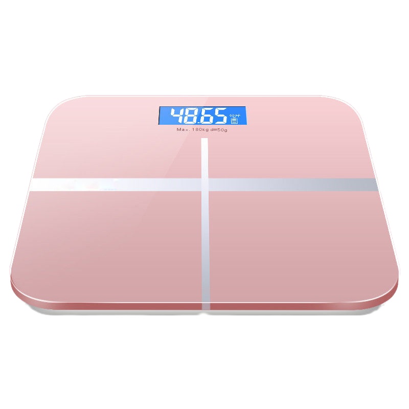 26*26充电款十字玫瑰金 可选usb充电电子称体重秤精准家用健康秤人体秤成人称重计器
