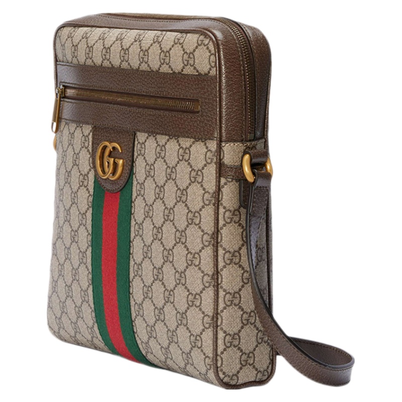 [刘宪华同款]GUCCI 古驰 男士米色/乌木色斜挎包 547934-96IWT-8745
