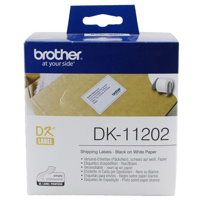 兄弟(Brother)DK-11202原装碳带/色带(白底黑字) 62mm*100mm