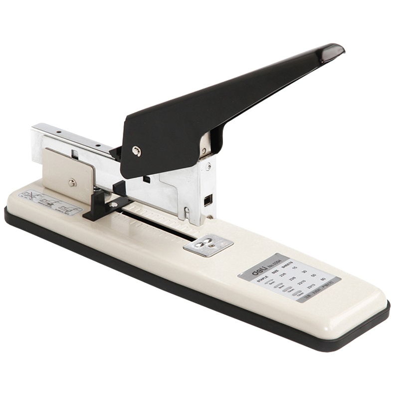 得力(deli)0394 重型办公订书机 厚层钉书机 适用23/6-23/13订书针 可钉80页/70g 合金机身