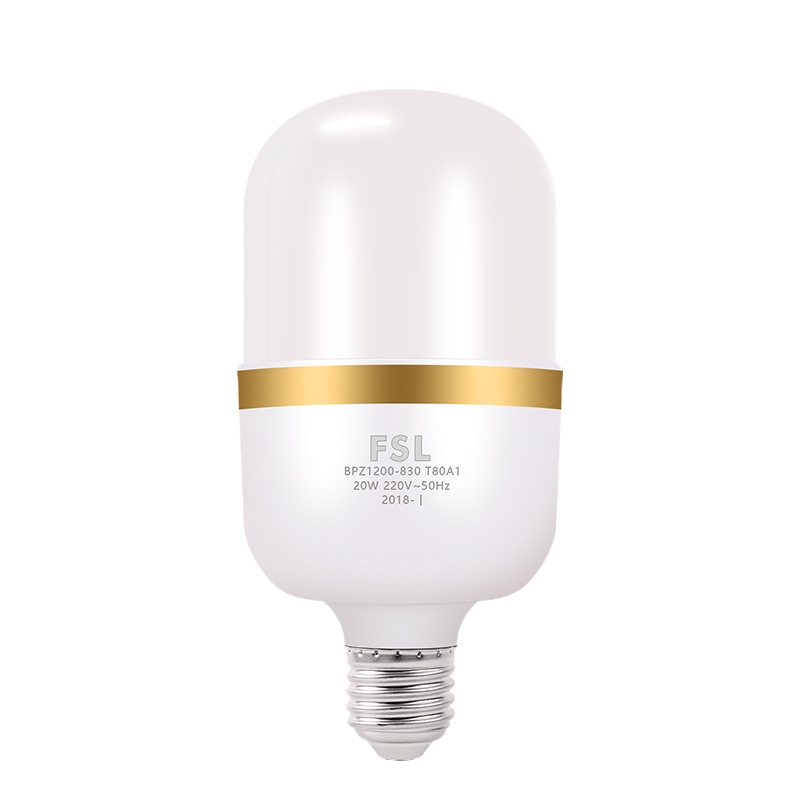 佛山照明(FSL)炫风系列 led灯泡大功率大瓦数 20W E27大螺口 6500K白光柱形 (单位:个)