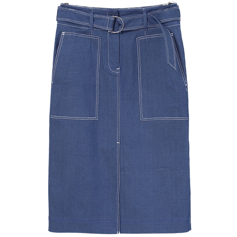 【商场同款】伊芙丽半身裙2019新款夏装牛仔短裙A字裙