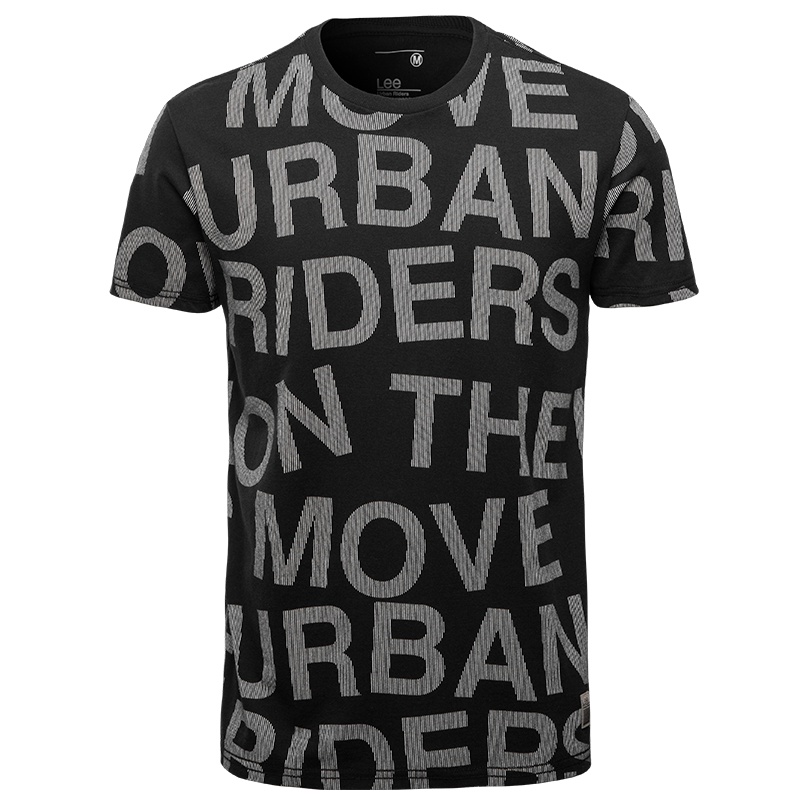 Lee男装 男子夏季圆领短袖字母T恤 L14126866K11