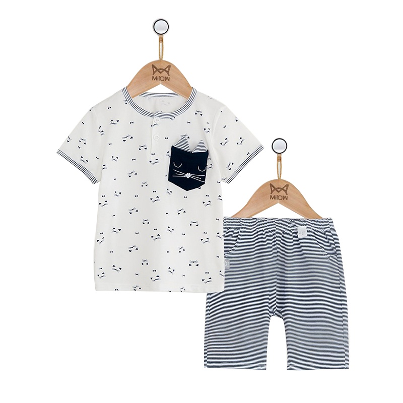 猫人夏装套装新款纯棉儿童休闲洋气夏天宝宝夏季短袖运动潮流