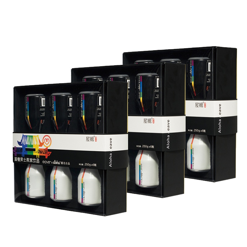 屋檐 男士即食冰糖燕窝饮品250g*18瓶装 白燕金丝燕正规印度尼西亚进口燕窝原料 女人孕妇滋补品营养品