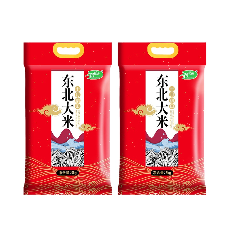 PY十月稻田 东北大米5kg*2袋(甄选黑龙江寒地水稻品种、米油亮有光泽、熟饭香味醇厚).
