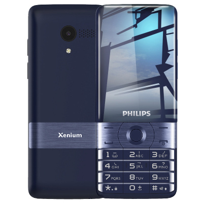 飞利浦(PHILIPS) E319 深海蓝 大屏超长待机 直板按键 移动联通 老人手机 双卡双待 学生老年备用功能机