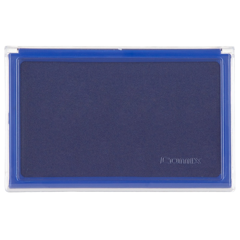 齐心（COMIX） B3720 印台|方形透明外壳快干印台（红色）