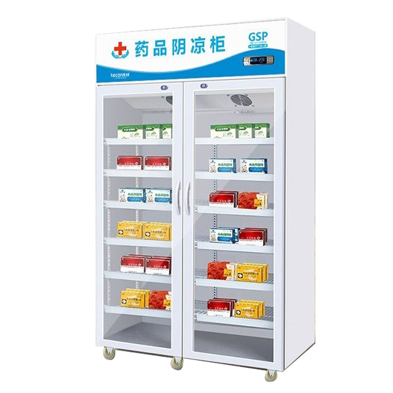 乐创(lecon) 药品阴凉展示柜冷藏柜医药柜药店冷藏冷柜陈列柜药品柜阴凉柜 双门上置压缩机常规门800L