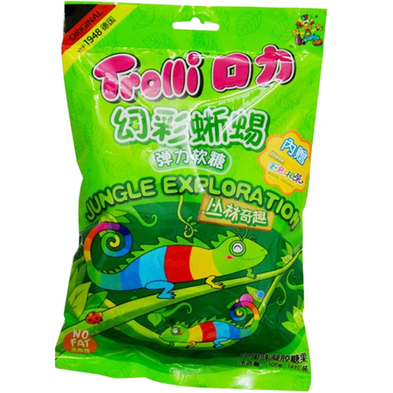 口力幻彩蜥蜴弹力软糖105g