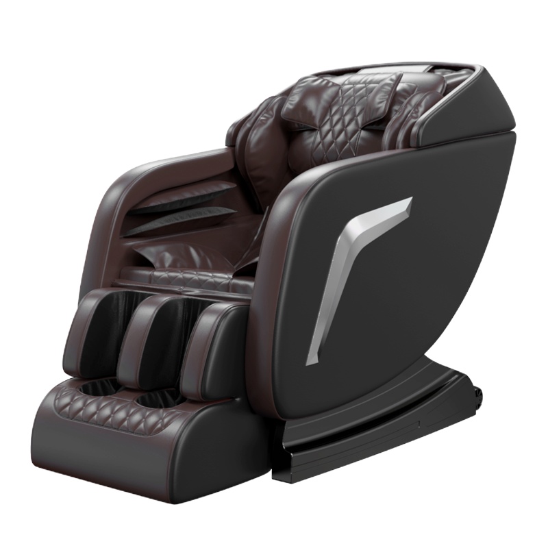 AUX/奥克斯豪华按摩椅M2家用全身全自动太空悬浮舱深V零重力小型多功能老人电动沙发颈椎肩腰背部智能揉捏器 中配黑棕色
