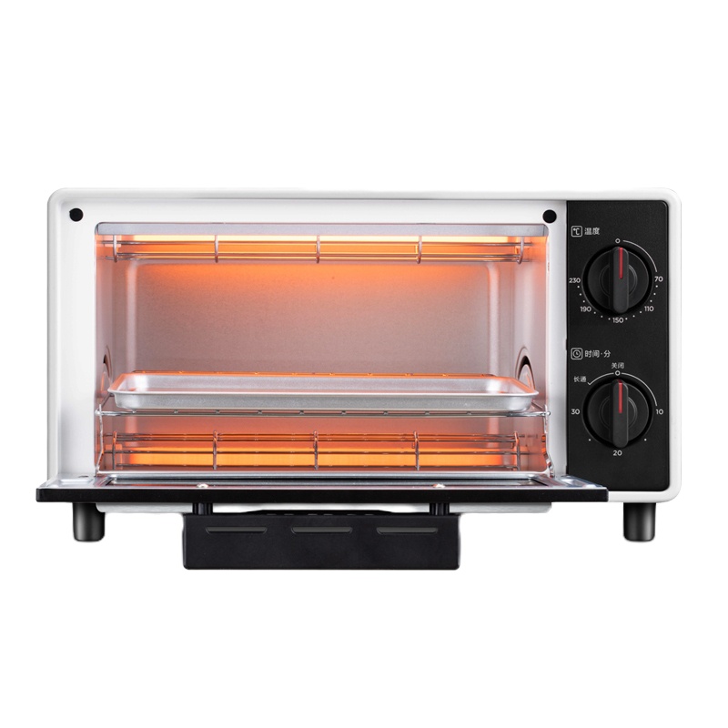 美的(Midea)迷你小烤箱T1-109F 家用机械式多功能10L小容量宿舍烘焙蛋糕电烤箱w(XF))
